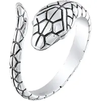 KUZZOI Bague noir / argent