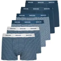 Snocks Boxers bleu marine / gris clair / blanc