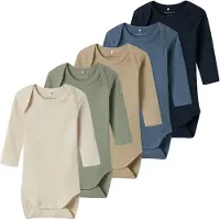 Name it Barboteuse / body beige / camel / marine / bleu foncé / vert pastel