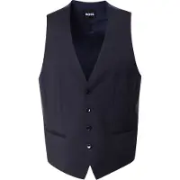 BOSS Gilet Slim en laine vierge à motif logo