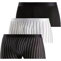 s.Oliver Boxers 'Hipster' gris argenté / noir / blanc / blanc chiné