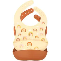 A Little Lovely Company Bavoirs - 2 Pack - Silicone - Arc-en-cie - - UneTaille - Bavoir