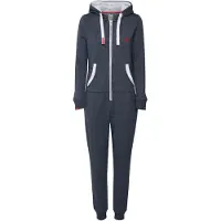 Oxmo Tenue d'intérieur bleu foncé / rouge sang / blanc