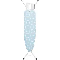 Brabantia Table à repasser A, 110 x 30 cm, tablette pour fer à repasser, cadre blanc de 22 mm, Fresh Breeze