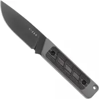 Kizer Cutlery Smolt K1063A1, Black 3V, Grey G10/Black Micarta Inlay couteau fixe, Jonathan Styles design