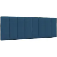 vidaXL Coussin de tête de lit "Hanko" bleu 140 cm Tissu