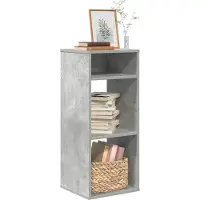 vidaXL Bibliothèque gris béton 34x31x80 cm bois d’ingénierie