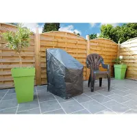 Nature Housse pour chaises empilées 110 x 68 x 68 cm PE gris foncé