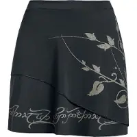 Le Seigneur Des Anneaux Jupe courte de - Feuilles Elfiques - S - XXL - pour Femme - noir - Taille XXL