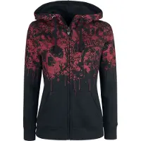 Rock Rebel by EMP Sweat-shirt zippé à capuche de - Freaking Out Loud - S - 5XL - pour Femme - noir - Taille M