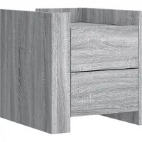 vidaXL Table de chevet sonoma gris 45x50x50 cm bois d'ingénierie