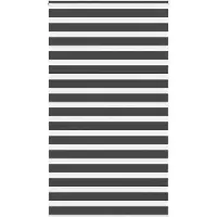 vidaXL Store double noir 135 x 200 cm Largeur du tissu 130,9 cm Polyester