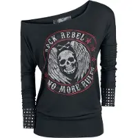 Rock Rebel by EMP T-shirt manches longues de - Fast And Loose - S - 3XL - pour Femme - noir - Taille L