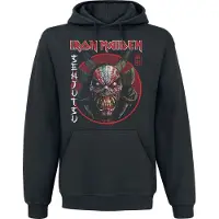 Iron Maiden Sweat-shirt à capuche de - Senjutsu Eddie Face Circle - S - M - pour Homme - noir - Taille S