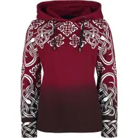 Black premium by emp Sweat-shirt à capuche de - Sweat À Capuche Imprimé Celtique - S - XXL - pour Femme - noir/rouge - Taille XXL