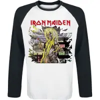 Iron Maiden T-shirt manches longues de - Killers Shatter - S - 3XL - pour Homme - blanc/noir - Taille XL
