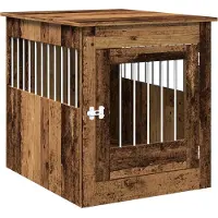 vidaXL Cage pour chien style meuble imitation vieux bois 64,5x80x71 cm
