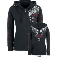 Rock Rebel by EMP Sweat-shirt zippé à capuche de - Freaking Out Loud - S - 5XL - pour Femme - noir - Taille M
