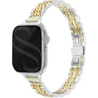 Selencia Bracelet en acier slim style Jubilee Apple Watch | 38/40/41/42 mm - Argent et Or