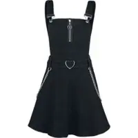 Jawbreaker Robe courte Gothic de - Robe Salopette Love Me Right - S - XXL - pour Femme - noir - Taille S