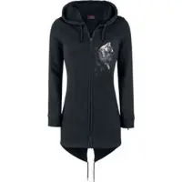 Spiral Sweat-shirt zippé à capuche Gothic de - Chaton Poche - S - XXL - pour Femme - noir - Taille XL