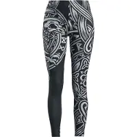 Black premium by emp Legging de - Leggings Noir Imprimé Celtique - S - 5XL - pour Femme - noir - Taille 4XL