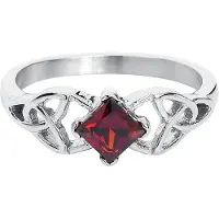 EtNox Bague Gothic de - Nœud Celtique - pour Femme - couleur argent - Taille 56