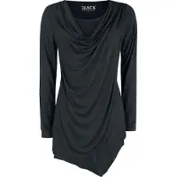Black premium by emp T-shirt manches longues de - Haut Manches Longues Noir Avec Col Cascade - S - 5XL - pour Femme - noir - Taille XL