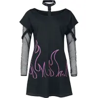 Heartless T-shirt manches longues Gothic de - Haut Depths of Hell - XS - S - pour Femme - noir/rose - Taille S