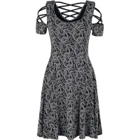 Black premium by emp Robe courte de - Robe Avec Laçages & Imprimés Style Celtique - S - 5XL - pour Femme - noir - Taille 4XL