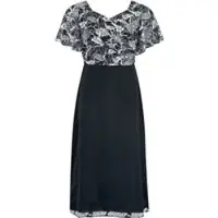 Gothicana by EMP Robe mi-longue Gothic de - Gothicana AOP Dress - S - pour Femme - noir - Taille S