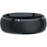 EtNox Bague de - Black Tungsten - pour Unisexe - noir - Taille 65