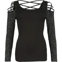 Black premium by emp T-shirt manches longues de - Haut manches longues épaules découvertes - S - XXL - pour Femme - noir - Taille L