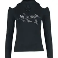 Wednesday T-shirt manches longues Gothic de - Little Tormenta - L - XL - pour Femme - noir - Taille L