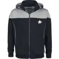 Star Trek Sweat-shirt zippé à capuche de - Picard - S - 3XL - pour Homme - noir/gris - Taille 3XL