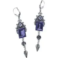 KRIKOR Boucles d'oreilles Gothic de - Violetter Schweif - pour Femme - couleur argent - Taille Standard