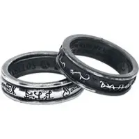 Alchemy Gothic Bague Gothic de - Demons and Angels - pour Femme - Standard - Taille S
