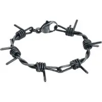 EtNox hard and heavy Bracelet de - Barbed Wire - pour Unisexe - couleur argent - Taille Standard