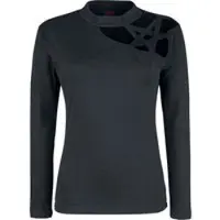 Spiral T-shirt manches longues Gothic de - Gothic Elegance - L - XXL - pour Femme - noir - Taille XL