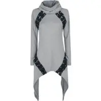 Poizen Industries Robe courte de - Robe Hazard - S - 3XL - pour Femme - gris - Taille S
