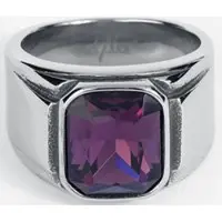 EtNox hard and heavy Bague Gothic de - Simply Purple - pour Unisexe - couleur argent - Taille 56