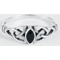 EtNox Bague Gothic de etNox - Nœud Celtique - pour Femme - couleur argent - Taille 62