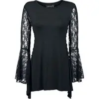 Gothicana by EMP T-shirt manches longues Gothic de - Bat Country - S - 3XL - pour Femme - noir - Taille M