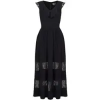 Hell Bunny Robe longue de - Mortem Maxi Dress - XS - 4XL - pour Femme - noir - Taille M