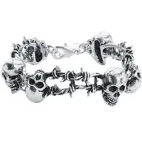 Alchemy Gothic Bracelet Gothic de - No Man's Land - pour Homme - couleur argent - Taille S