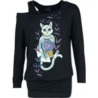 Full Volume by EMP T-shirt manches longues de - Busting Loose - S - M - pour Femme - noir - Taille M
