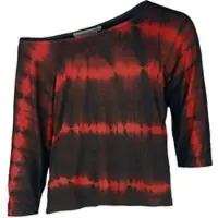 Innocent T-shirt manches longues Gothic de - Haut Solana - XS - 4XL - pour Femme - noir/rouge - Taille 4XL