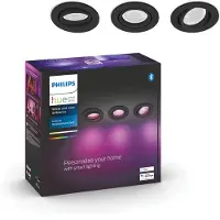 Philips Hue Centura Spot Encastré White & Color - Rond - Noir - Lot de 3