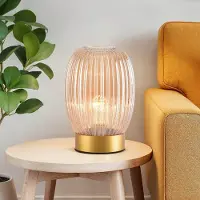 LumenXL Lampe de table en verre ambré - Inci