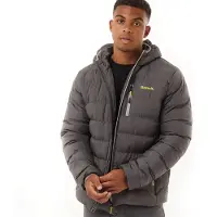 Bench Veste Matelassée à Capuche Gaudino Homme Gris Foncé